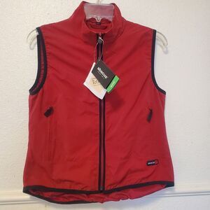 Abacus Ladies Baffy Wind Vest Women's Size S Red Full Zip Golf Jacket NWT